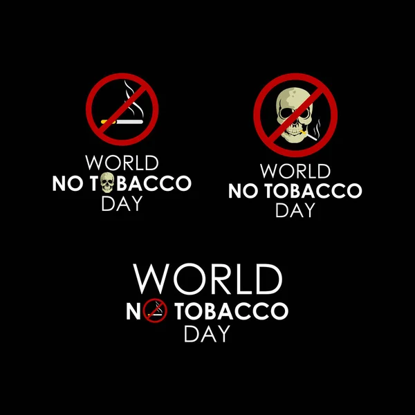 World No Tobacco Day Vector Template Design Ilustração —  Vetores de Stock