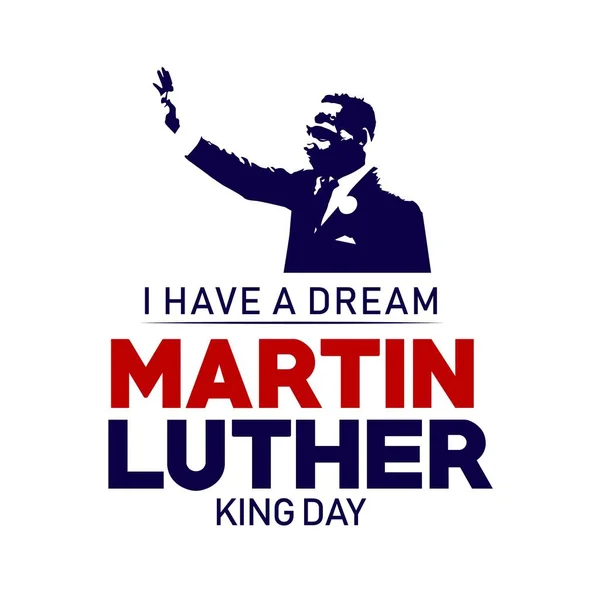 Martin Luther King Day Vector Template Desain ilustrasi - Stok Vektor