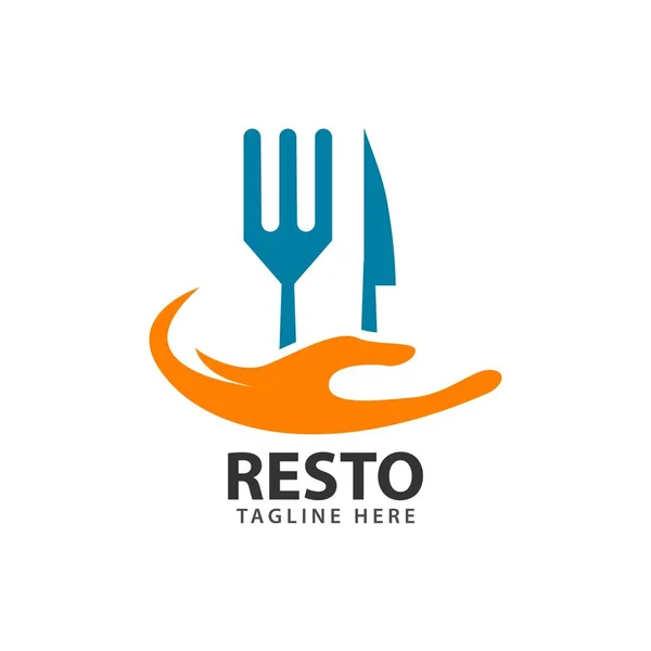 Resto Logo Vector Template Design Ilustração —  Vetores de Stock