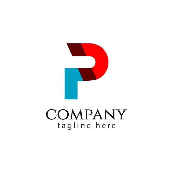 P εταιρικό λογότυπο διανυσματική απεικόνιση Design πρότυπο — Διανυσματικό Αρχείο
