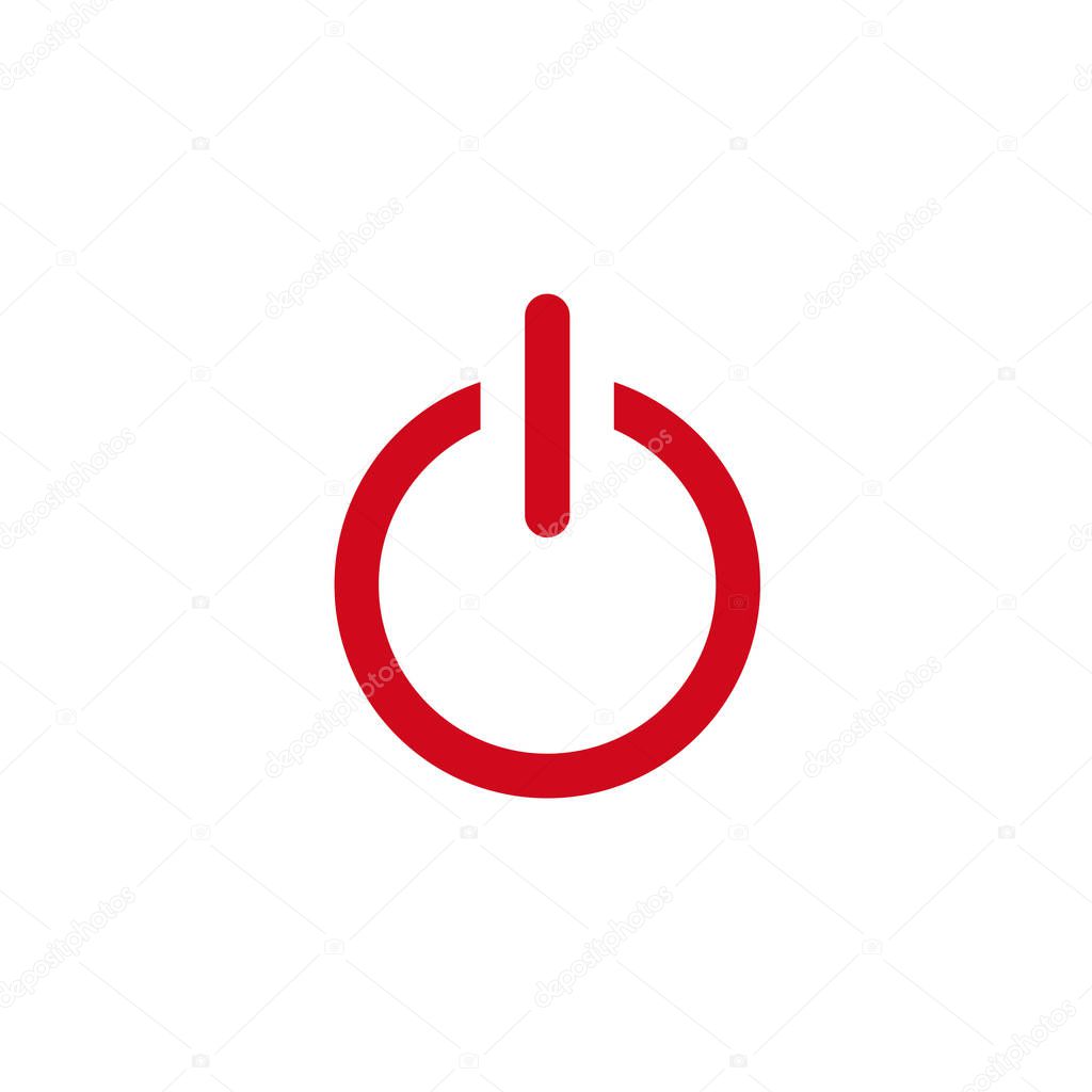 Button on off Icon Vector Template Design Illustration