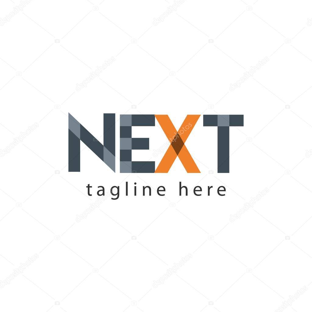 Next Logo Letter Vector Template Design Illustration