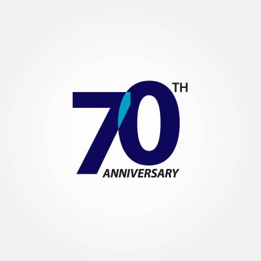 70 Yıl Yıldönümü Vektör Şablonu Tasarım Çizimi