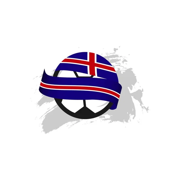 Islandia Football Logo Vector Template Design Illustration - Stok Vektor