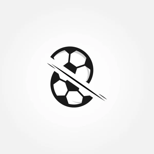 サッカーベクトルテンプレートデザインイラスト — ストックベクタ