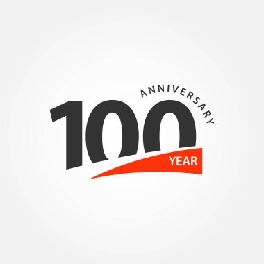 100 Yıl Yıldönümü Vektör Şablonu Tasarımı Çizimi