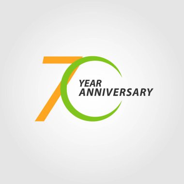 70 Yıl Yıldönümü Vektör Şablonu Tasarım Çizimi