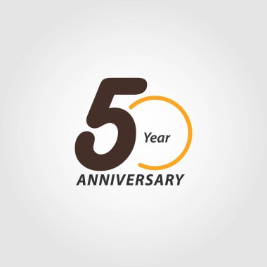 50 Yıl Yıldönümü Vektör Şablonu Tasarım İllüstrasyonu