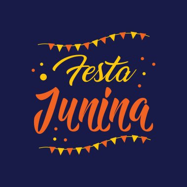 Festa Junina Logo Vektör Şablontasarım İllüstrasyon