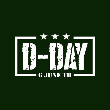 D-Day Logo Vektör Şablontasarım İllüstrasyon