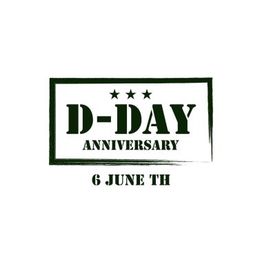 D-Day Logo Vektör Şablontasarım İllüstrasyon