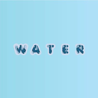 Su Font Vektör Şablonu Tasarım İllüstrasyon