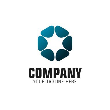 Şirket Logosu Vektör Şablontasarım İllüstrasyon