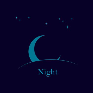 Gece Vektör Şablonu Tasarım İllüstrasyon