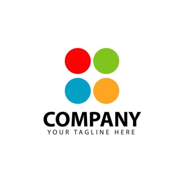 Şirket Logosu Vektör Şablontasarım İllüstrasyon