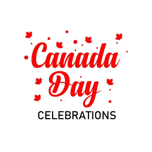 カナダの日のお祝いロゴベクトルテンプレートデザインイラスト — ストックベクタ