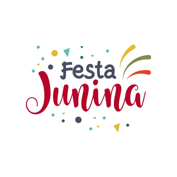 Festa Junina Logo Vector Template Design Ilustração — Vetor de Stock