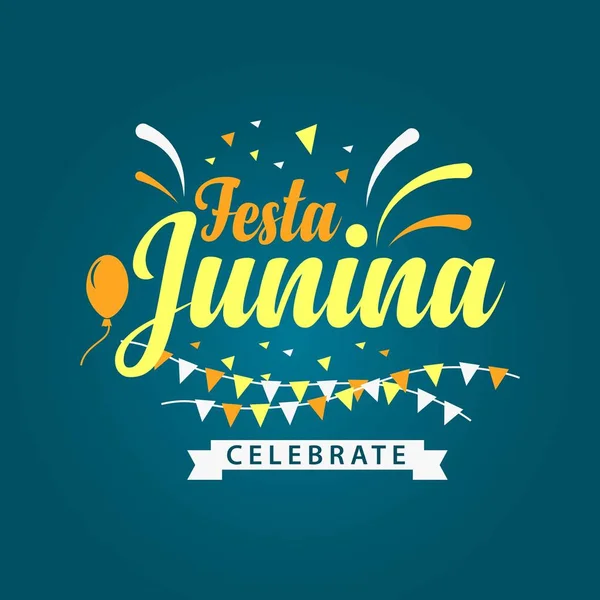 Festa Junina Logo Vector Template Design Ilustração —  Vetores de Stock