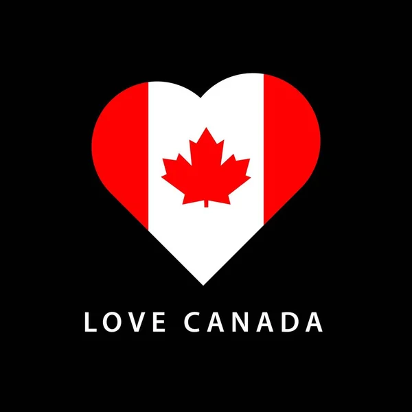 Love Canada Logo Vector Template Design Illustration