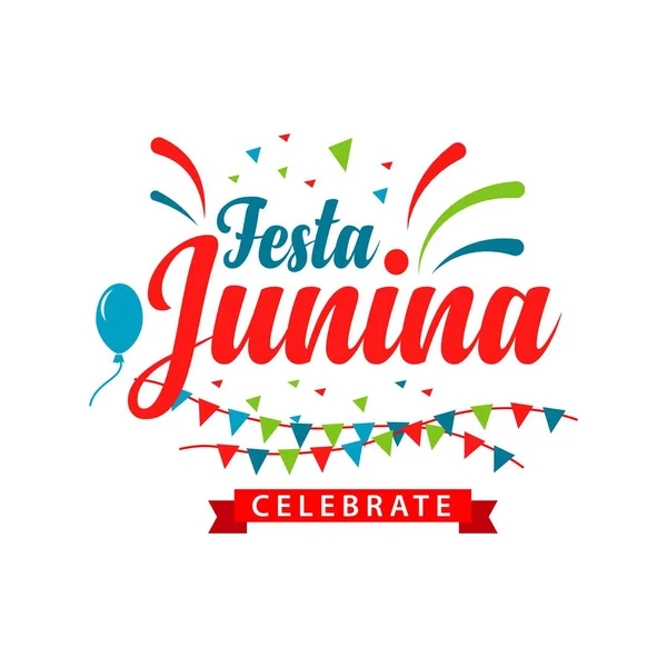 Festa Junina λογότυπο διανυσματικό πρότυπο σχεδιασμού απεικόνιση — Διανυσματικό Αρχείο