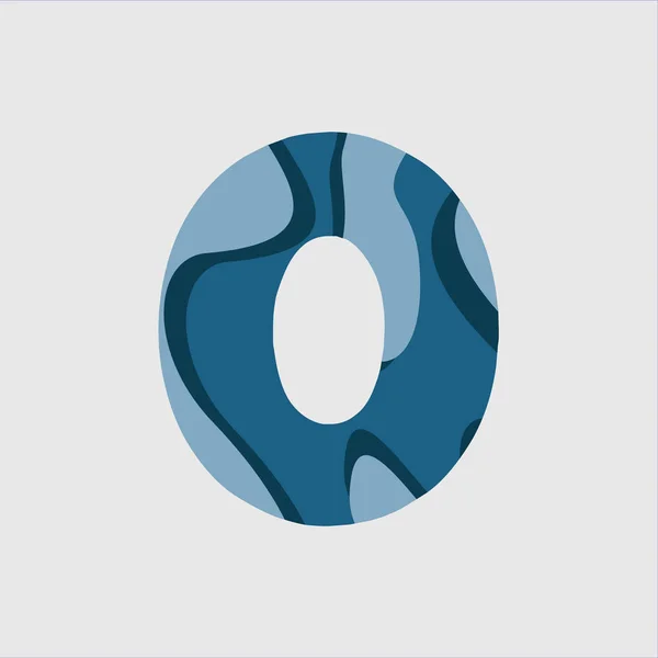 0 Водяний шрифт Вектор Дизайн шаблону Ілюстрація — стоковий вектор