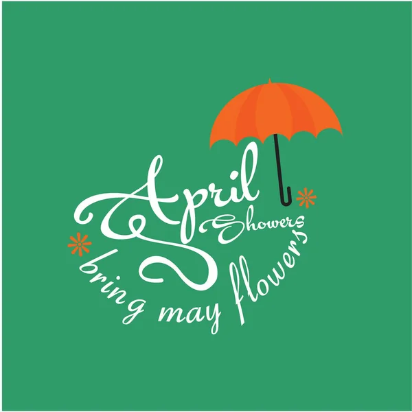 4月シャワー5月の花ベクトルテンプレートデザインイラスト — ストックベクタ