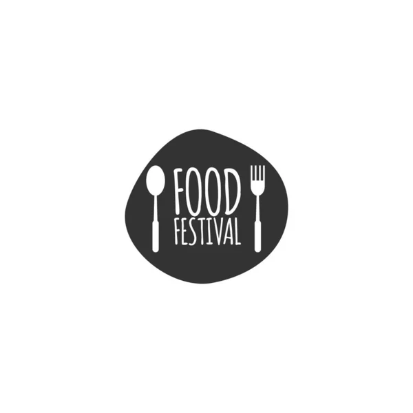 Lebensmittel Festival Logo Vektor Vorlage Design Illustration — Stockvektor
