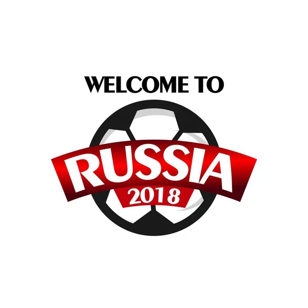 Bienvenido a Rusia 2018 Vector Template Design Illustration — Archivo Imágenes Vectoriales