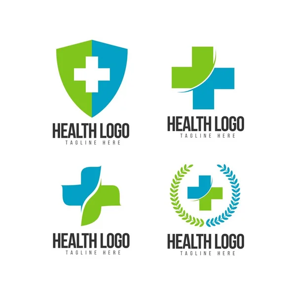 Gezondheid logo vector sjabloonontwerp illustratie — Stockvector