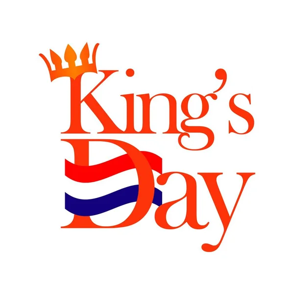 Ilustrace návrhu šablony pro královský den krále — Stockový vektor