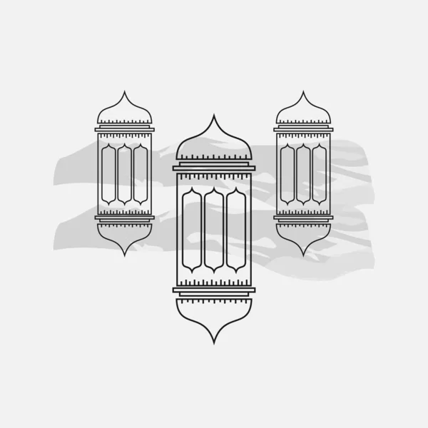 Ramadan Linterna Vector Plantilla Diseño Ilustración — Archivo Imágenes Vectoriales