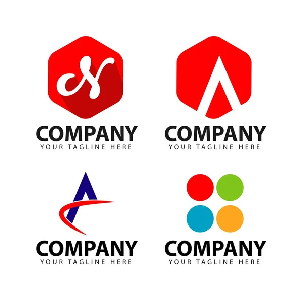 Logo de la empresa Vector Template Design Illustration — Vector de stock