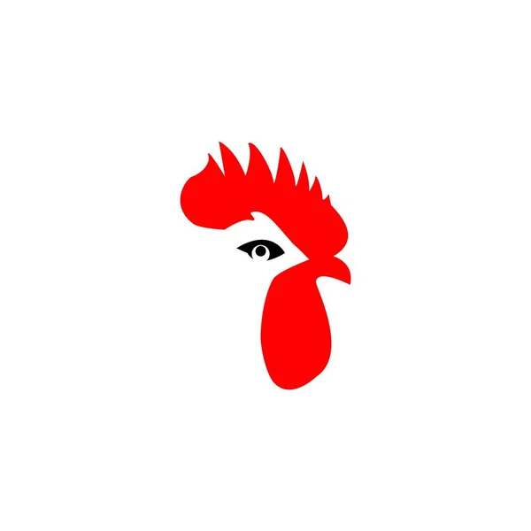 Illustrazione del disegno del modello vettoriale logo del gallo — Vettoriale Stock