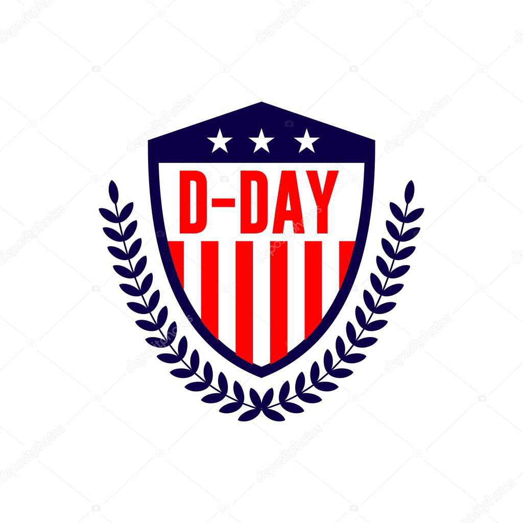 D-Day Logo Vector Template Design Illustration