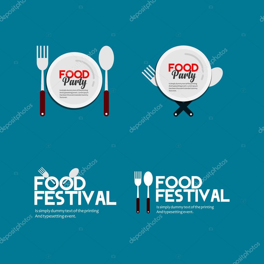 Food Festival Logo Vector Template Design Illustration