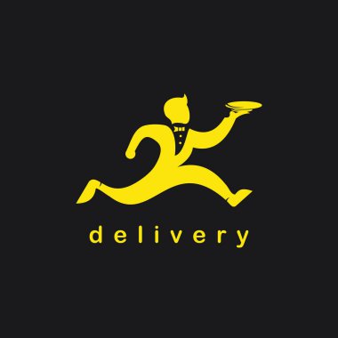 Teslimat Logo Vektör Şablon tasarımı