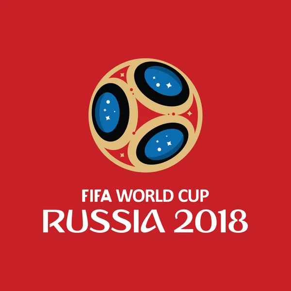 Fifa Copa del Mundo Rusia 2018 Vector plantilla de diseño — Archivo Imágenes Vectoriales