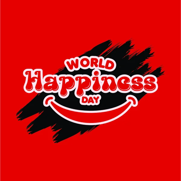 Σχεδιασμός προτύπων για την Παγκόσμια Ημέρα Ευτυχίας — Διανυσματικό Αρχείο