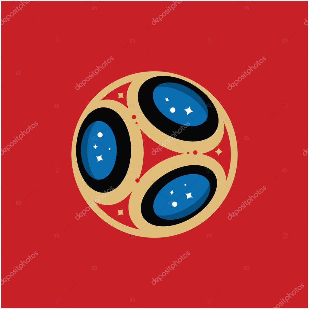 Fifa World Cup Russia 2018 Vector Template Design