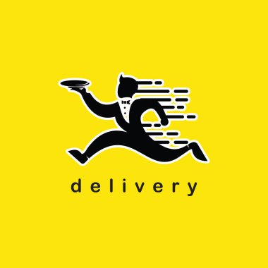 Teslimat Logo Vektör Şablon tasarımı