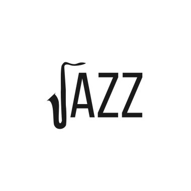 Jazz Logo Vektör Şablontasarım İllüstrasyon
