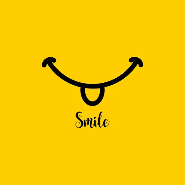 Smile Vector Template Design Illustration — Stock Vector