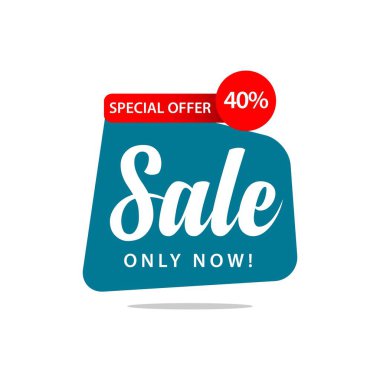 Satış Sadece Şimdi 40% Özel Teklif Vektör Şablon Tasarım