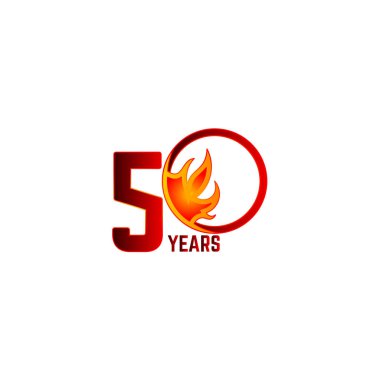 50. Yıldönümü Kutlama Vektör Şablonu Tasarım İllüstrasyonu