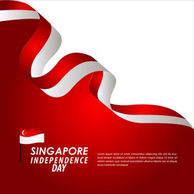 Singapore Independence Day Celebration Vector Template Design Illustration clipart