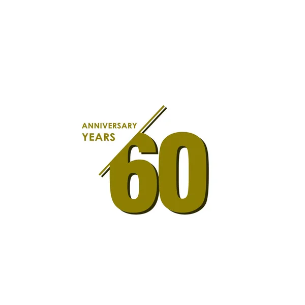 60 años celebración aniversario Vector Plantilla Diseño Ilustración — Archivo Imágenes Vectoriales