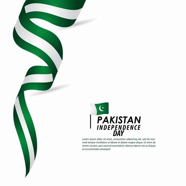 Pakistan Unabhängigkeitstag Feier Vektor Vorlage Design Illustration — Stockvektor