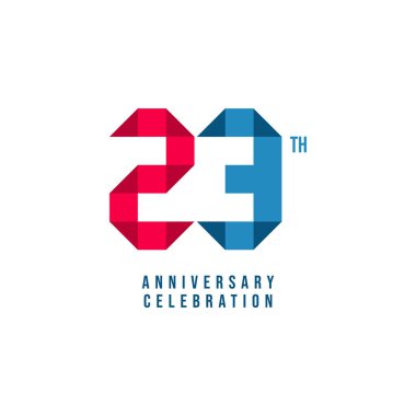 23 th Anniversary Celebration Vector Template Design Illustration clipart