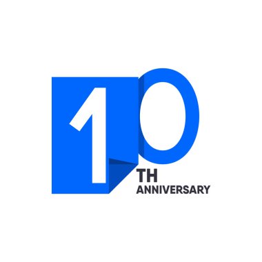 10 Yıldönümü Kutlama Your Company Vektör Şablon tasarım İllüstrasyon