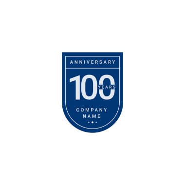 100 Yıl Yıldönümü Kutlama Your Company Vektör Şablon tasarım Illüstrasyon